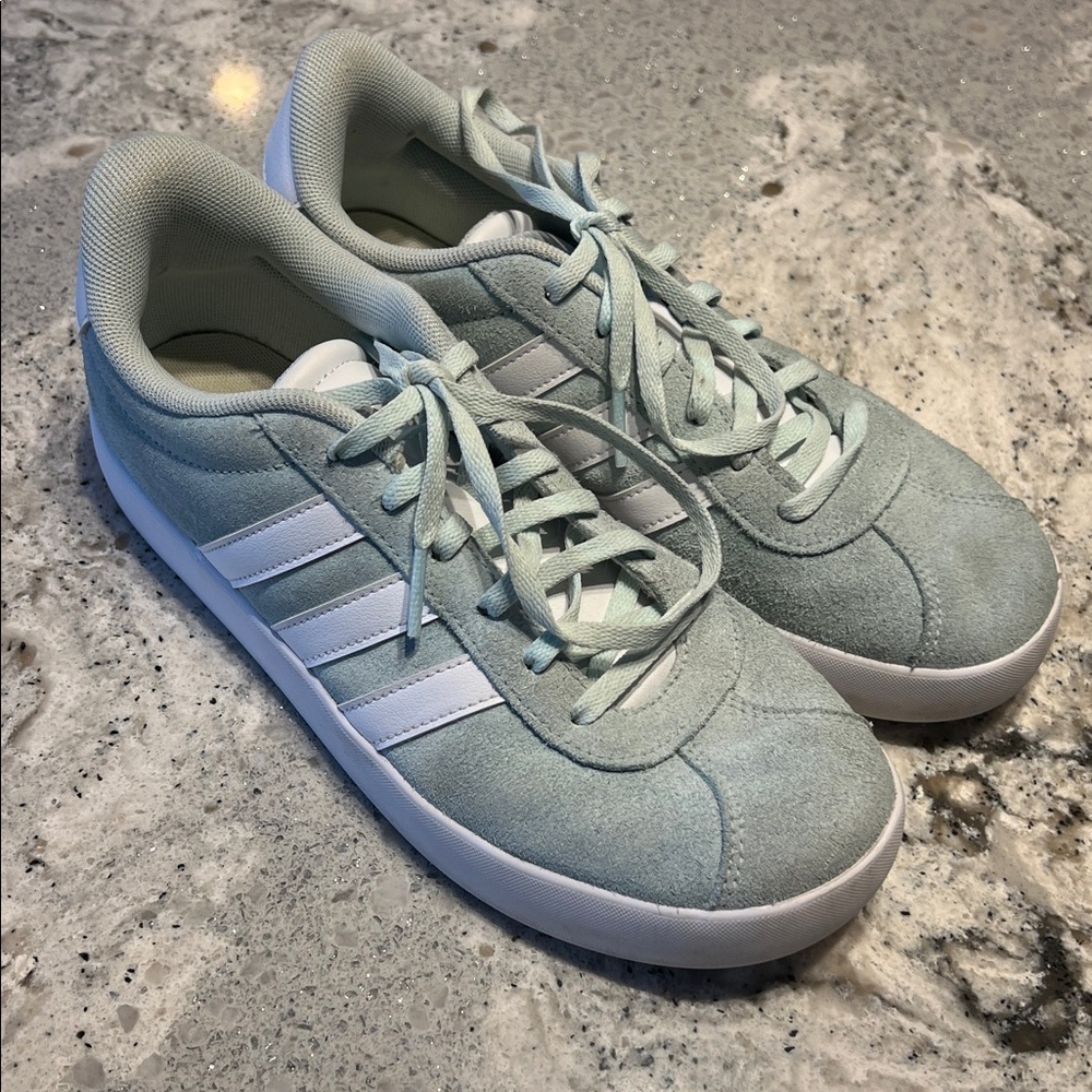 Adidas Light Green Suede Sneakers Men's Size 6
